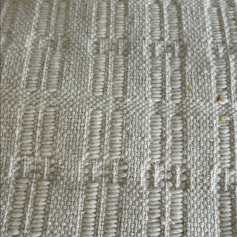 Crate & Barrel Almaden Woven Cream Table Runner